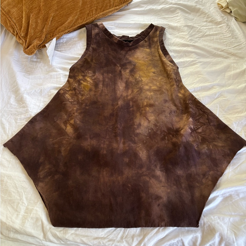 🍂PLAYCRAZE🍂Asymmetrical Tobacco/Plum/Honey Tunic